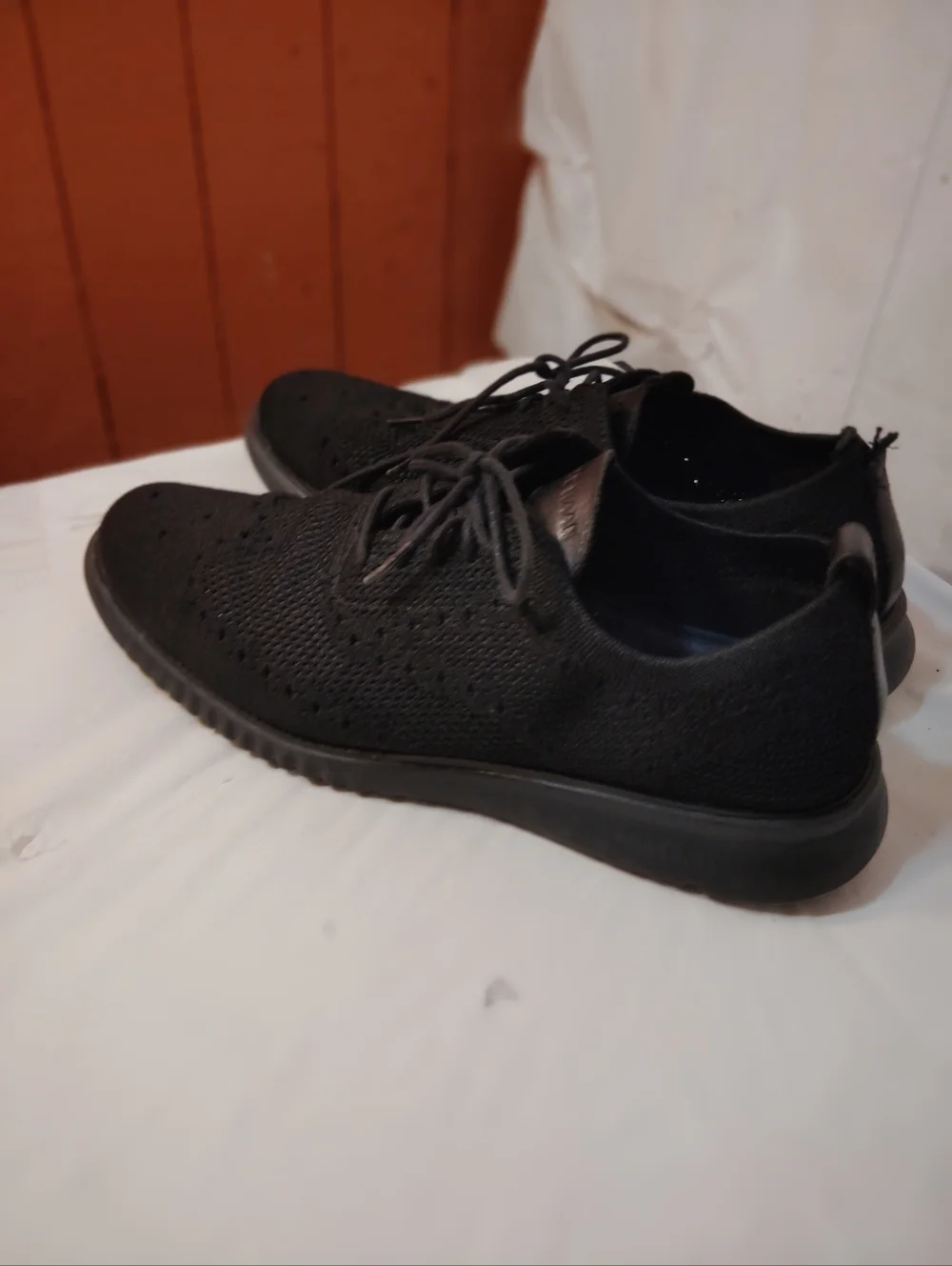 Cole Haan 4.Zerogrand Stitchlite Oxford Shoes Mens Size 11 M Black Knit C28527